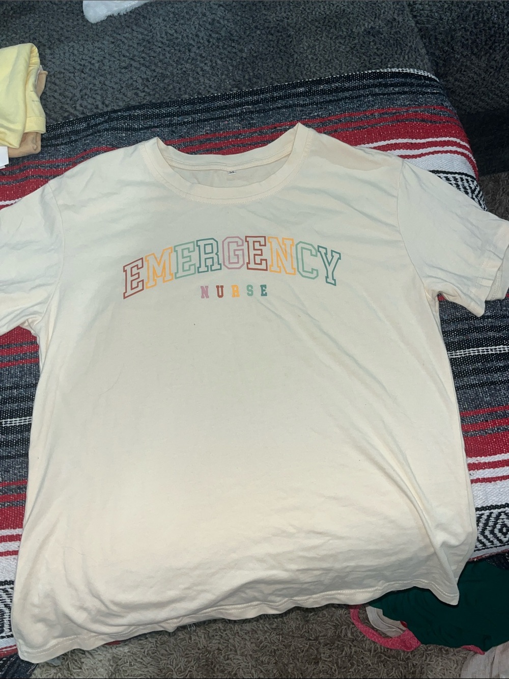 Emergency Nurse Cream Graphic Tee
